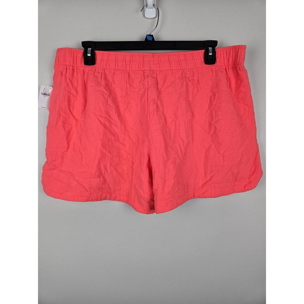 Old Navy Womens XL Coral Pink High Rise 4 Inch Inseam Cotton Gauze Shorts New - Picture 5 of 8